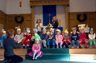 Pilgrim Lutheran Preschool Leading Chapel 